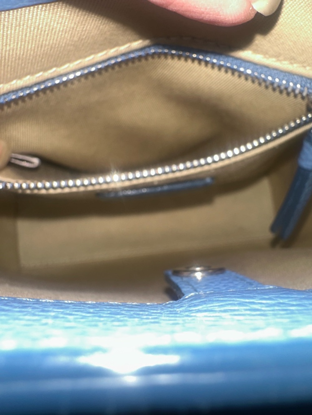 Authentic Jimmy Choo Mini Pagasi Blue Star-Embellished Leather 2-Way Crossbody - Picture 10 of 16